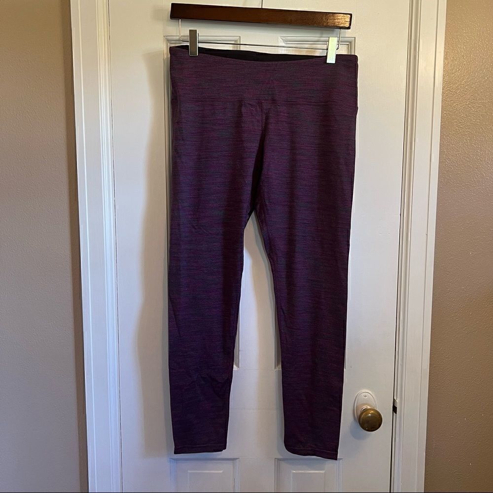 Purple and grey leggings  
